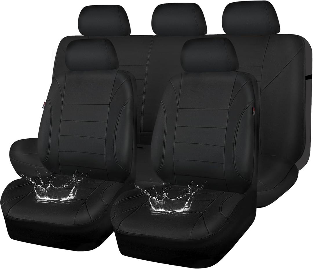 Carpass Colorful Driving Black Car Seat Covers
