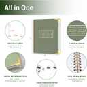 Monthly Planner 2026-2028, Hardcover 3 year calendar 2026-2027-2028 Calendar Book from Jan 2026 - Dec 2028, 9 x 11, Spiral Bound,Organizer for Office, School, and Home,Green