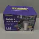 13 Gallon Trash Bags Drawstring 120 Count, 1.7 Mil Thick White Garbage Bags, Easy-Dispense Roll for Kitchen & Household Use, Resists Tears, Leaks and Punctures