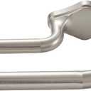 Brushed Nickel Double Curtain Rods For Windows 72-144 Inch,Heavy Duty Double Curtain Rod with Aluminum Finials and Bracket,Adjustable Double Window Rods For Blackout Or Room Darkening Panels