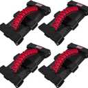 4 x Roll Bar Grab Handles Grip Handle for Jeep Wrangler JK JKU JL JLU TJ YJ Sport Sahara Freedom Rubicon Unlimited Gladiator JT 1955-2023 UTV ATV Premium Paracord Interior Accessories US Flag (Red)