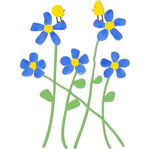 Metal Flower Wall Art Spring Flower Decorations for Indoor Outdoor Metal Floral Dceor for Hanging Living Room Bathroom Kitchen Bedroom Dining Room Housewarming Gifts