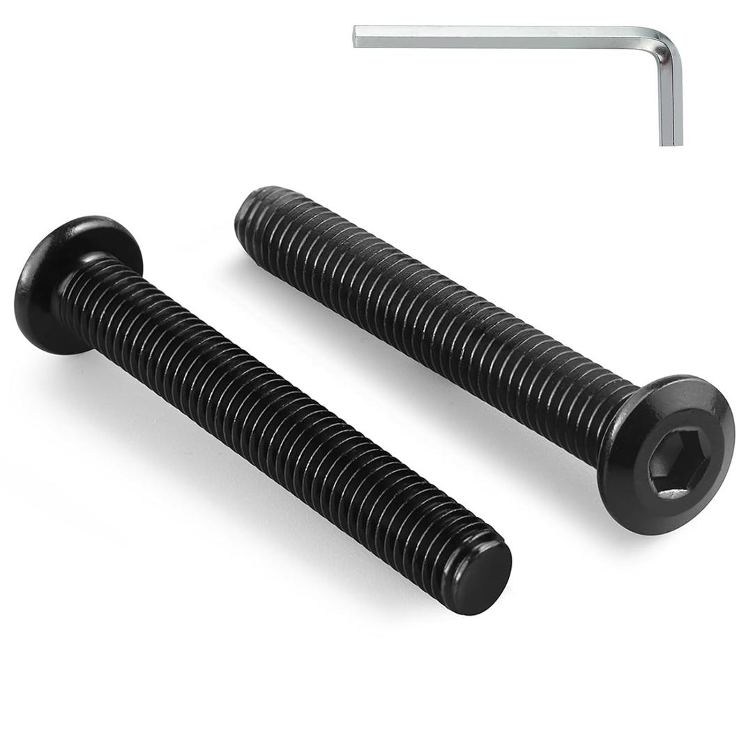 M6-1.0 x 100mm Flat Head Hex Socket Cap Screws Bolts 10Pcs, M6 Bolt 304 Stainless Steel Black Zinc Plated, Full Thread, with Hex Spanner