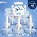 Glade PlugIns Refills Air Freshener, Scented and Essential Oils for Home and Bathroom, Clean Linen, 3.35 Fl Oz, 5 Count