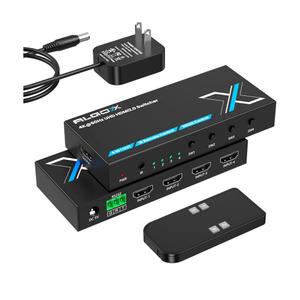 4K@60Hz HDMI Switch 4 in 1 Out 1080P@120Hz HDMI Switcher 4 Ports Selector with Remote Support 18Gbps HDR 10+ Dolby Vision/Atmos HDCP 2.2, RS232 Control