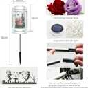 ANGMLN Romantic Rose in Glass Mason Jar Solar Powered - 2 Pack Enchanted Rose Gift for Her Light Up in Glass Lantern, Valentine's Day Gift Rose Forever Flower for Party Wedding Decor