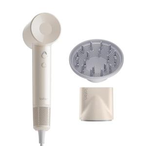 Laifen SE Lite Hair Dryer, Negative Ionic Blow Dryer with 100,000 RPM Brushless Motor for Fast Drying, High-Speed Low Noise Thermo-Control Hair Dryer with Lightweight Design and 2 Nozzles Milktea