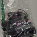 Women's Two Piece Bikini Swimsuit Set Floral Padded Top Tie Side Triangle Thong Bathing Suit Black Small