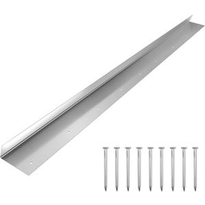 3.2ft Roof Rain Diverter for House, Lengthened Rain Diverter for Roof - Nails Included, Stainless Steel Roof Water Diverter with 6 Holes, Keep The Rain Off Roof Entrance, 1/20" Thick, Pack of 2