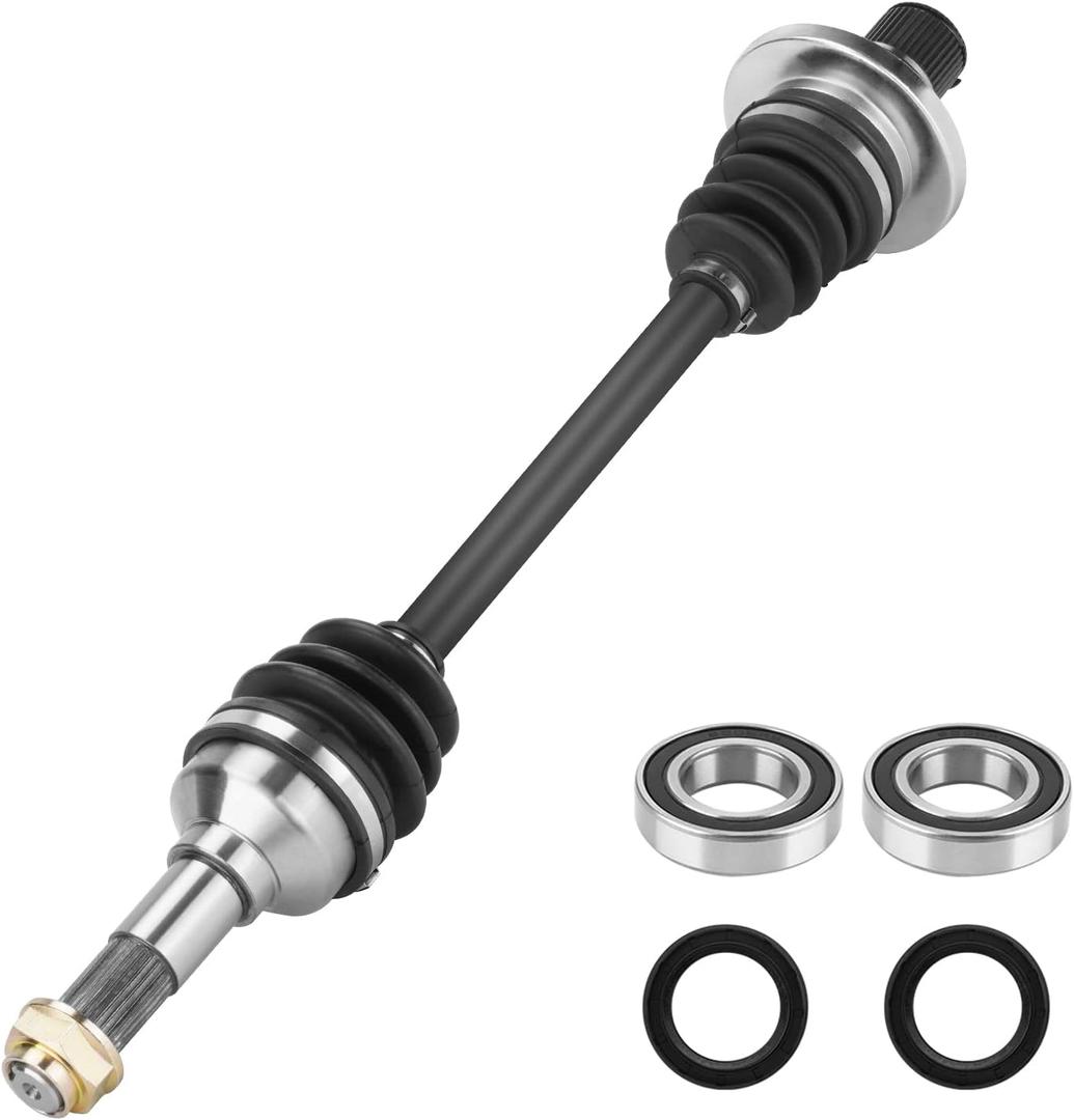 Rear Left CV Axle & Wheel Bearing Kit for Yamaha Rhino 450/660 4X4 2006 2007 2008 2009, Rhino 700 FI 2008-2013, 1 CV Axle and 1 Wheel Bearing