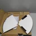 Koville Italian Marble Corner Shower Shelf for Bathroom, 10'' Marble Corner Shelves for Bath, Wall Mounted Stone Corner Shower Caddy, No Drilling Adhesive Shower Shelf - White Cliff (2-Layer)