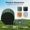 Land Guard Corrugated Metal Garden Edging, 12"50Ft Steel Landscape Edging, Corrugated Metal Yard Edging Borders, Steel Edging for Landscaping, Garden Fence, Lawn, Flower Bed (Olive-Green)