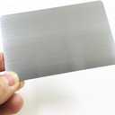 304 Stainless Steel Thick 0.5mm Metal Business Cards Blank Tablet 86X54mm Pack of 10PCS (Silver Brushed Finishing, Blank)
