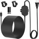 Power Adapter for Ring Outdoor Cam Plus/Ring Spotlight Cam Plus/Pro (Battery), 25Ft/7.5m USB-C Flat Weatherproof Outdoor Charging Cable Continuously Power Your Camera, Black