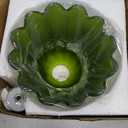 FULEN Battery Operated Wall Sconce with Green Tulip Glass Lampshade Wireless Sconces 10000mAh Rechargeable Battery Powered Wall Light with Remote Control for Vintage Decor Bedside Bedroom Livingroom