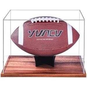 Amazon.com: Football Display Case wiht Wooden Base,No Assembly Required, Acrylic Clear Box with Stand, UV Protected Memorabilia Holder for Autographed Football Fans & Collectors Sports Collectibles : Sports & Outdoors