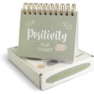Positivity Motivational Weekly Calendar, Inspirational Gifts for Women, Daily Flip Desk Inspirational Quotes to Brigthen Your Day, Desk Decor Office Gift for Coworkers, Teacher Appreciation Gifts, Green