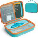 Case Compatible with 3 Doodler Start+ Essentials for 3D Pen Set for Boys & Girls, Art Activity Set Storage Organizer for Educational STEM Toy Hold Filament Refill DoodlePad and Cable(Case Only) (Cyan)