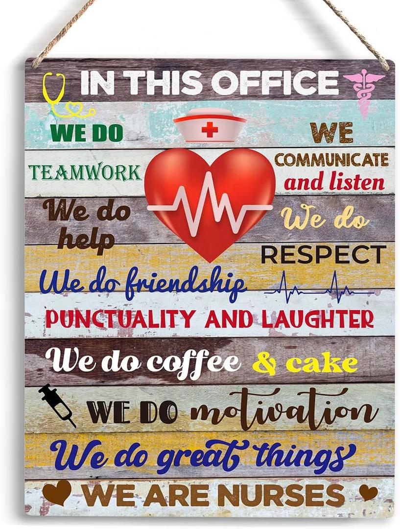 Office Decorations for Work Nurse Office Decorations In This Office We Are Nurses Wall Sign Nurse Gift Clinic Wall Art Medical Staff Artwork Inspirational Quotes Wooden Hanging Sign 10x8 Inch. (multi6)
