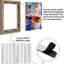 Americanflat 12x16 Canvas Floating Frame with Adhesive Strips Included - Vertical and Horizontal Floating Frame for Artwork - Canvas Frames for Wall Display - Oak