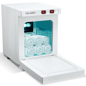 Towel Warmer, 5L Hot Bath Towel Warmer Cabinet Heating Use Ideal for Facial Spa, Hair Beauty, Salon and Home (White)