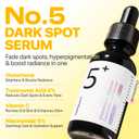 numbuzin No.5 Vitamin Concentrated Serum, Dark Spot Care, Glutathione & Vitamin Serum, Korean Skincare, Tranexamic Acid 4%, Niacinamide 5%, for a Radiant-Looking Glow 1.01 fl oz