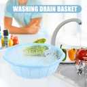 BESPORTBLE 4pcs Plastic Rice Washing Basket and Strainer Set, Multifunctional Colander for Vegetables, Fruits, Pasta, and Dough Preparation