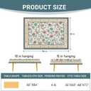 Boho Flower Bird Rectangle Tablecloth 60 x 84 Inches, Bohemian Floral Decorative Dining Table Cloth, Elegant Vintage Farmhouse Dinner Tablecover Picnic Party Decoration