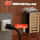 2KW 110V Sauna Heater with Plug, No Need for Wiring, Plug and Play, 100 Cu.Ft. Heated Area, Electric Sauna Heater with 3h Timera and Internal Temperature Control, Suitable for Small Sauna Rooms