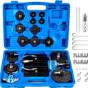 12 Piece Professional Brake Master Cylinder Bleeder Kit  Universal Brake Bleeder Adapter Set for Most Vehicles, Ideal for Auto Shops, Home Garages, and Roadside Repairs