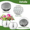 6 Pcs Silver Mirror Disco Vase - 3" X 4" Disco Ball Vase for Centerpieces, Glass Planter Candle Holder for Wedding, Birthday, Party, Office, Bedroom