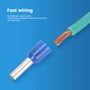 2 x 1200pcs Wire Ferrules Kit Ferrule Connectors AWG22-7 Wire Crimp Pin Terminals Insulated Cord Wire Ends Terminals