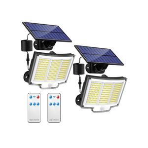 oulac Solar Lights for Outside, 210 LED Motion Sensor Outdoor Lights, IP68 Waterproof Outdoor Solar Lights, Solar Flood Lights Outdoor for Yard, Patio, Garden(2 Pack)