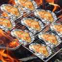 304 Stainless Steel Grillable Oyster Shells Reusable Machine washable for cooking grilling oysters shrimp scallops (12)