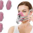 6 Pack CPAP Mask Liners Compatible with Large Size CPAP Full Face Mask,Comfort Reusable Cushion Covers,Absorbs Facial Oils and Moisture Improve The Comfort of Wearing (Pink)