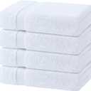 100% Ringspun Cotton Bath Towel 27×55 in 4Pack, White