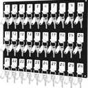 Beeveer Acrylic Key Board with 30 No. Hooks Wall Mount Key Rack Holder Hanger Storage Collection for School, Garage, Car Dealer, Office, Hotel, Real Estate(Black)