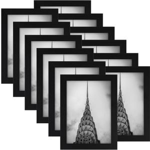 5x7 Picture Frames Black Set of 12 for Wall Gallery Collage Photo Frames or Tabletop Display