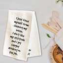 KPTQO Kitchen Towels - I Just Fired Myself from Cleaning My House - 16 x 24 Inches Kitchen Funny Hand Dish Towels - Decorative Absorbent Fast Drying Home Dishcloth - Gifts for Friends Family -A25