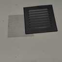 5'' x 5" Inch (Opening) Square Ventilation Grille - Black Metal Air Vent Cover with Mesh Screen Guard - Inside/Outside use Louver Grille - 6.5" x 6.5" Inch (Outer Size) Soffit Vent