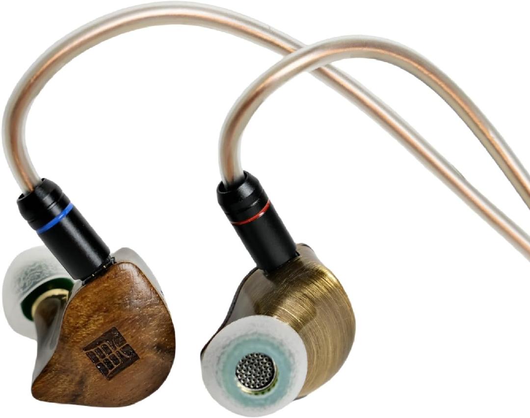 TANGZU FUDU Verse II Hybrid Driver in Ear Monitors, Wired HiFi Earbuds with 1 Titanium Diaphragm Dynamic Driver, 2 Balanced Armature for Audiophile Musician (Bronze, 3.5mm)
