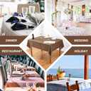 AUSSPVOCT Textured Tablecloth Rectangle 60x84 Water Resistant Spill-Proof Wipeable Fall Table Cloth Wrinkle Free Fabric Dining Table Cover for Thanksgiving Party Farmhouse Kitchen Decor Tablecloths (Coffee)