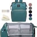 houscly Green Diaper Bag Backpack for Mom: Baby Bags for Boys Girls Toddler Women Men Large Back Pack Diapers Bag Big Travel Pañaleras Modernas Para Bebe Niña Unisex Newborn Essential Baby Registry
