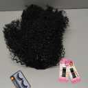 Aisaide Kinky Curly Drawstring Ponytail Extension for Black Women Synthetic Deep Curly Long Ponytail Extension Black Kinky Instant Clip Deep Wave Drawstring 18Inch 1B