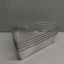 Lazy Susan Cabinet Organizer Bins for 26"/ 28"/ 32" Diameter Corner Organizer, Plastic Cabinet Storage Bin, 1/8 Wedge - Food Safe, BPA Free, with Non-Slip Pads (for 32" Diameter, 4 Pack)