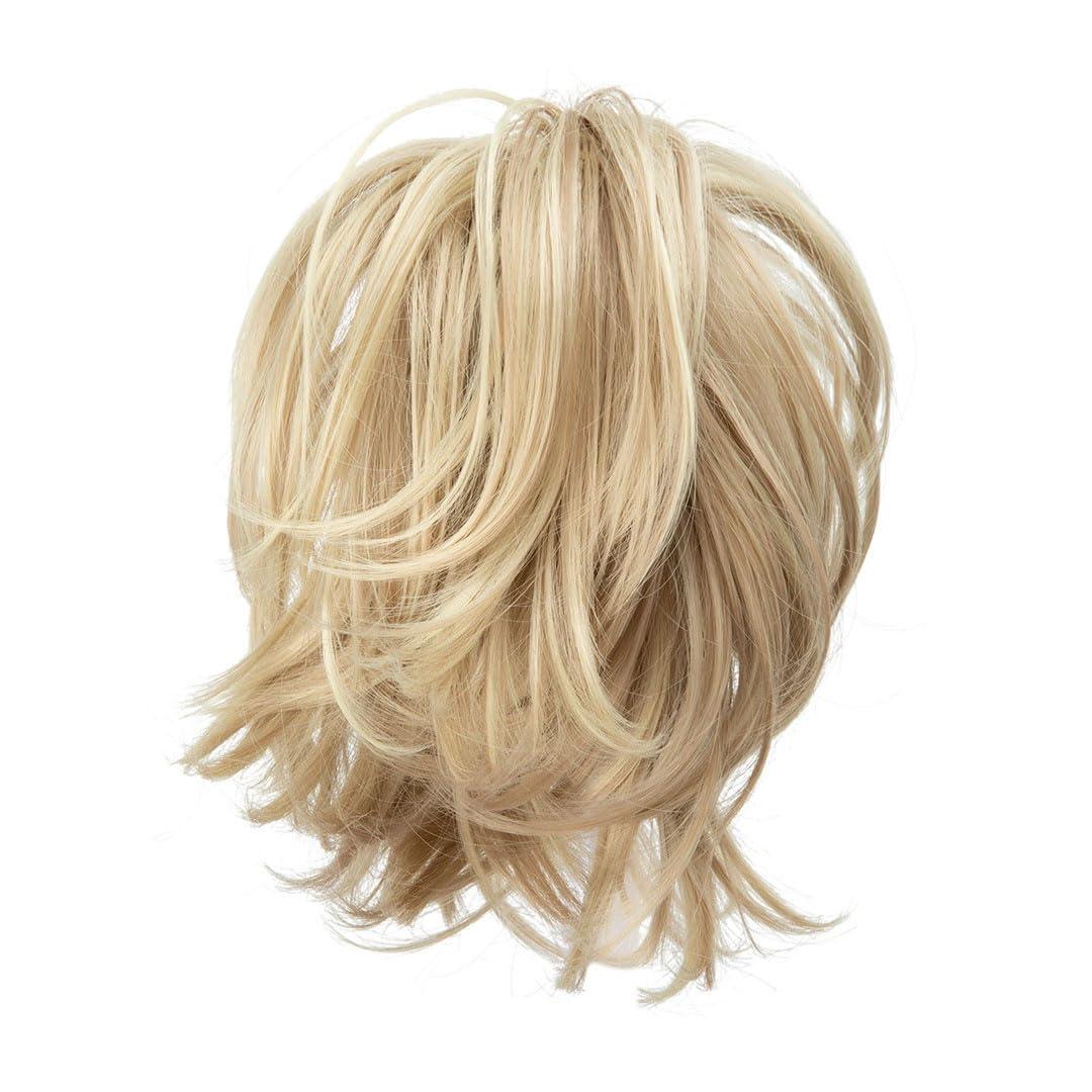 Women Short Synthetic Clip In Ponytailtail Extension Hairpiece Hair Solid Color Wigs (16H613)
