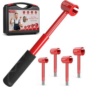 Vdsfand 4 in 1 Door Hinge Adjustment Tool Kit Door Gap Adjustment Tool for Precise Hinge Gap Adjustment Upgraded Hinge Gap Adjusting Wrench for Installation and Repair of Residential and Commercial (Black)
