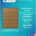 Premium Label Supply Brown Kraft Sticker Labels  2" x 4"  Laser/Inkjet Compatible  (10 per Sheet), 25 Sheets  250 Total Adhesive Labels