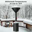 QH.HOME Patio Heater Covers, [2026 Upgraded Tear-Resistant Fabric] Waterproof with Robust Zipper,Dustproof/Wind/Sunlight/Snow-Resistant, (89"H x 33"D x 19"B ,Black)