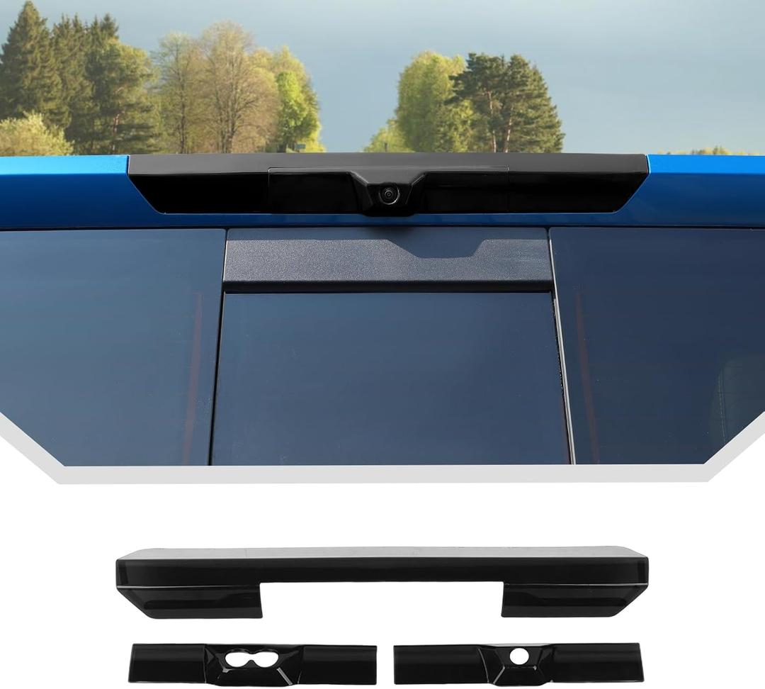 JeCar Smoked Third 3rd Brake Light Covers for 2022-2024 2025+ Chevy Silverado GMC Sierra - High-Mounted Stop Light Cover Trim Exterior Accessories